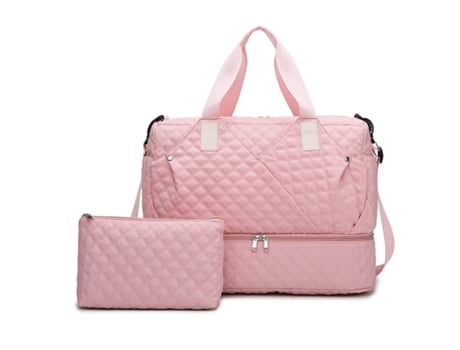 Bolsa De Viagem Com Compartimento Para Calçado E Necessaire, Ideal Para Mães, Grávidas E Viajantes Rosa Hexinyigjly