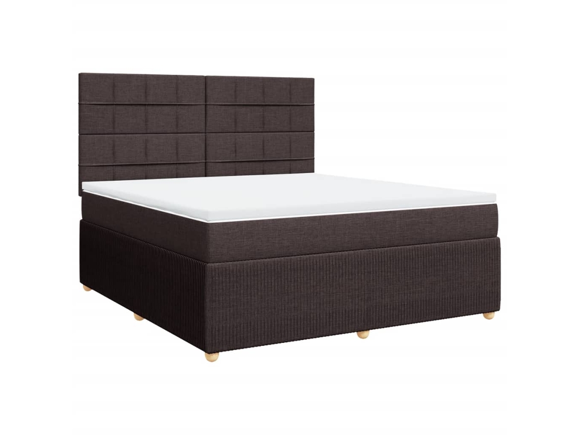 Cama box spring VIDAXL Marrom Tecido (180x200 cm)