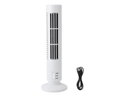 Ventilador Sem Lâmina Mesa Usb Silencioso 2 Velocidades Branco