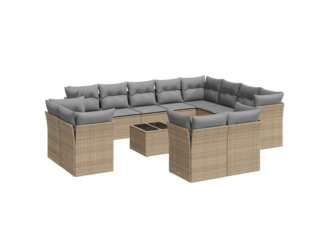 Garden Sofa Set, Garden Sofa Sets Vidaxl Bege Rattan / Vime (n/a)