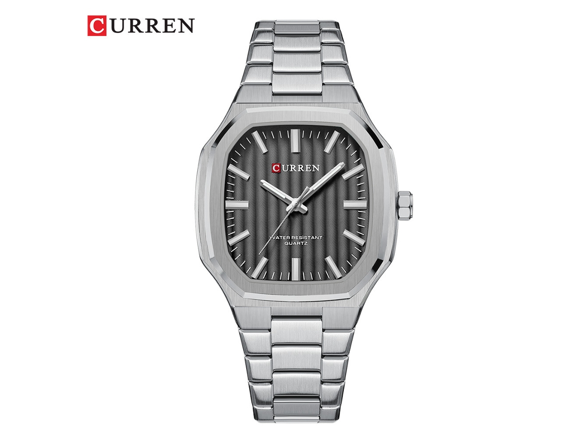 Relógio Masculino Moderno e Criativo com Pulseira de Aço, Formato Retangular, Relógio de Quartzo para Negócios. MDUG