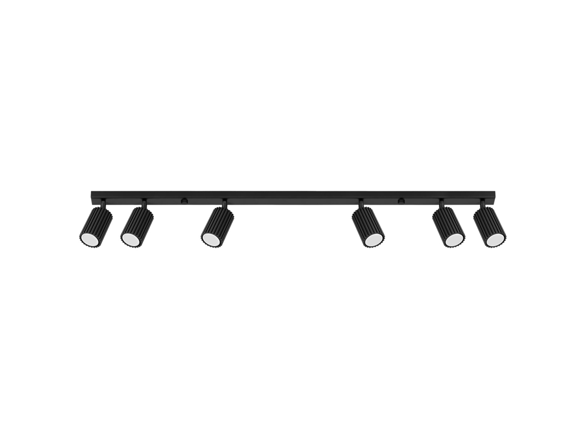 Sollux Sl.1585 Karbon Lámpara De Techo 6l Negra