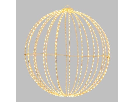 Esfera Luminosa 3d Ø40cm Branco Prata Metal Pro 720 Micro Led Flash Diamante Lotti