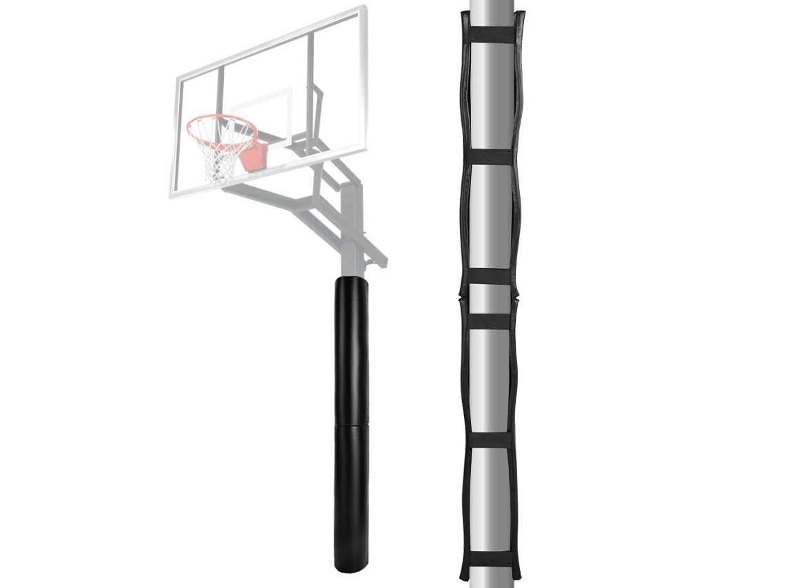 Conjunto De Proteção E Revestimento Para Poste De Basquetebol 180 Cm Em Pvc Preto Tekmaquinas