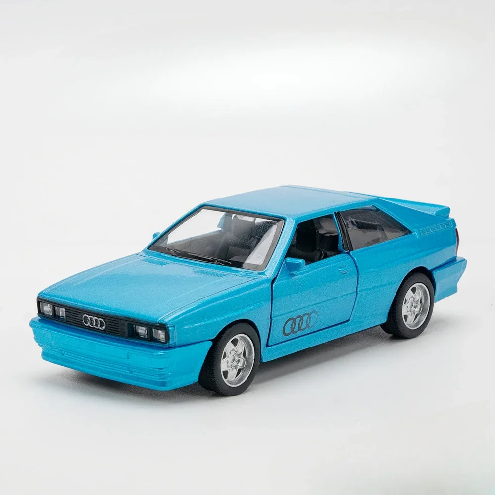 (azul 1980) 1:36 - Miniatura De Carro Esportivo - Carroceria Em Liga Metálica - Pneus De Borracha