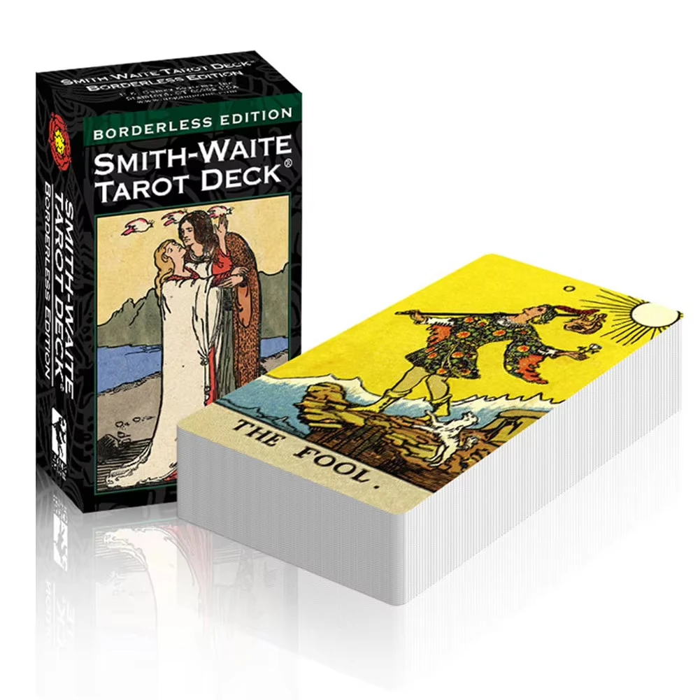 Um Jogo De Tarot Smith Waite Sem Bordas, Totalmente Em Inglês, Para 4 Jogadores.