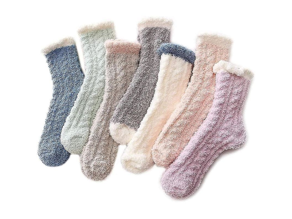 2026 calcetines Mujer Invierno Suaves Peludos Abrigados Confortables para Hogar Regalo Navidad