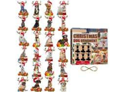 Adornos de Natal para Cachorro 6 Peças para Árvore