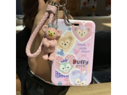 Protector De Tarjeta De Autobús Infantil Conejo Animado Resistente A Caídas Con Llavero Para Estudiantes