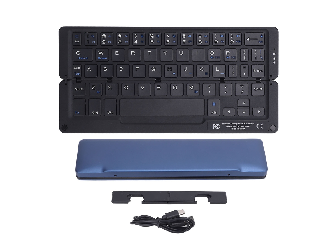 Teclado Bluetooth Plegável Com Suporte Magnético