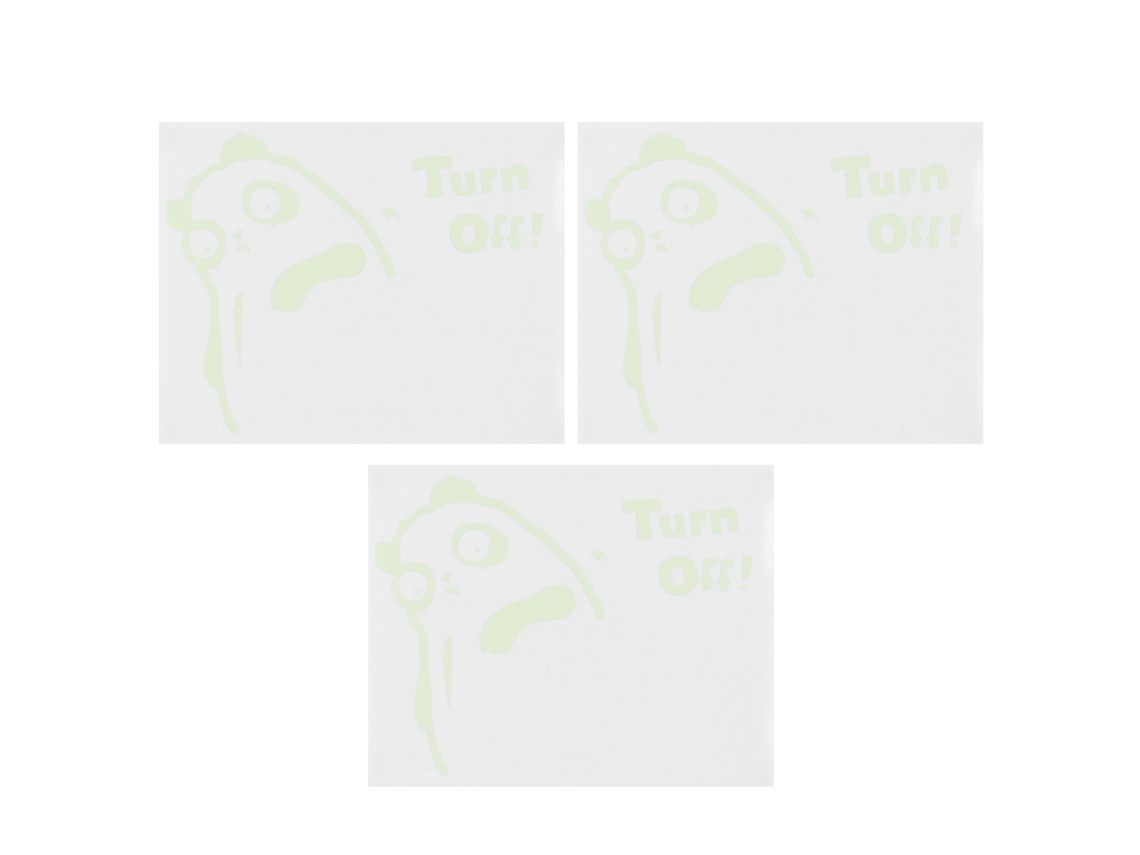 Kit de 3 Adesivos Luminosos Decorativos com Animais Fofos para Parede, Janela e Interruptor. Removíveis CHABERLU