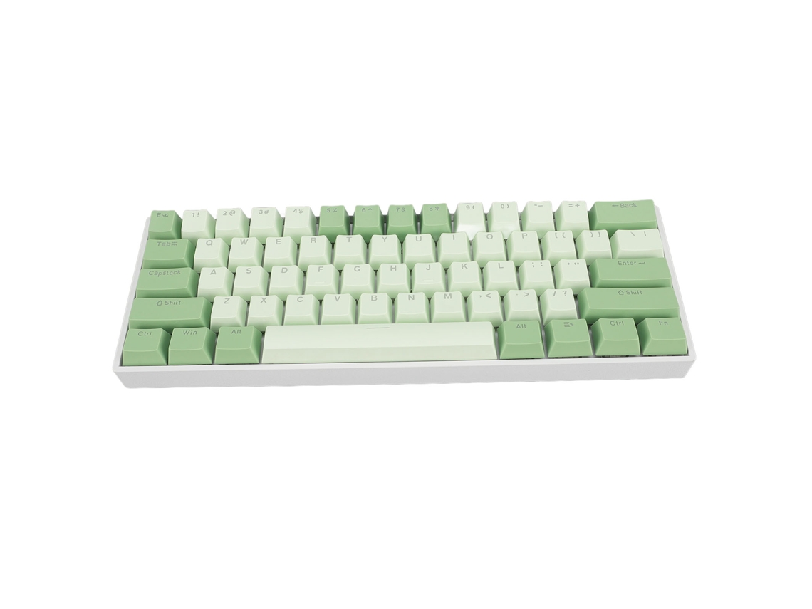 Teclado mecânico para jogos, com cabo, 61 teclas, interruptores vermelhos, RGB, USB-C, compacto | S/MARCA