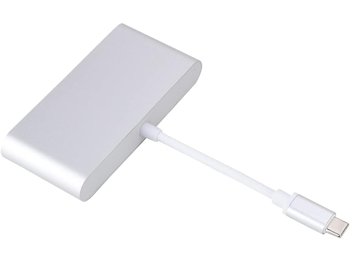 Hub Conversor Type-c 4 Em 1 Com Saída 4k, Usb 3.0, Ethernet Rj45 E