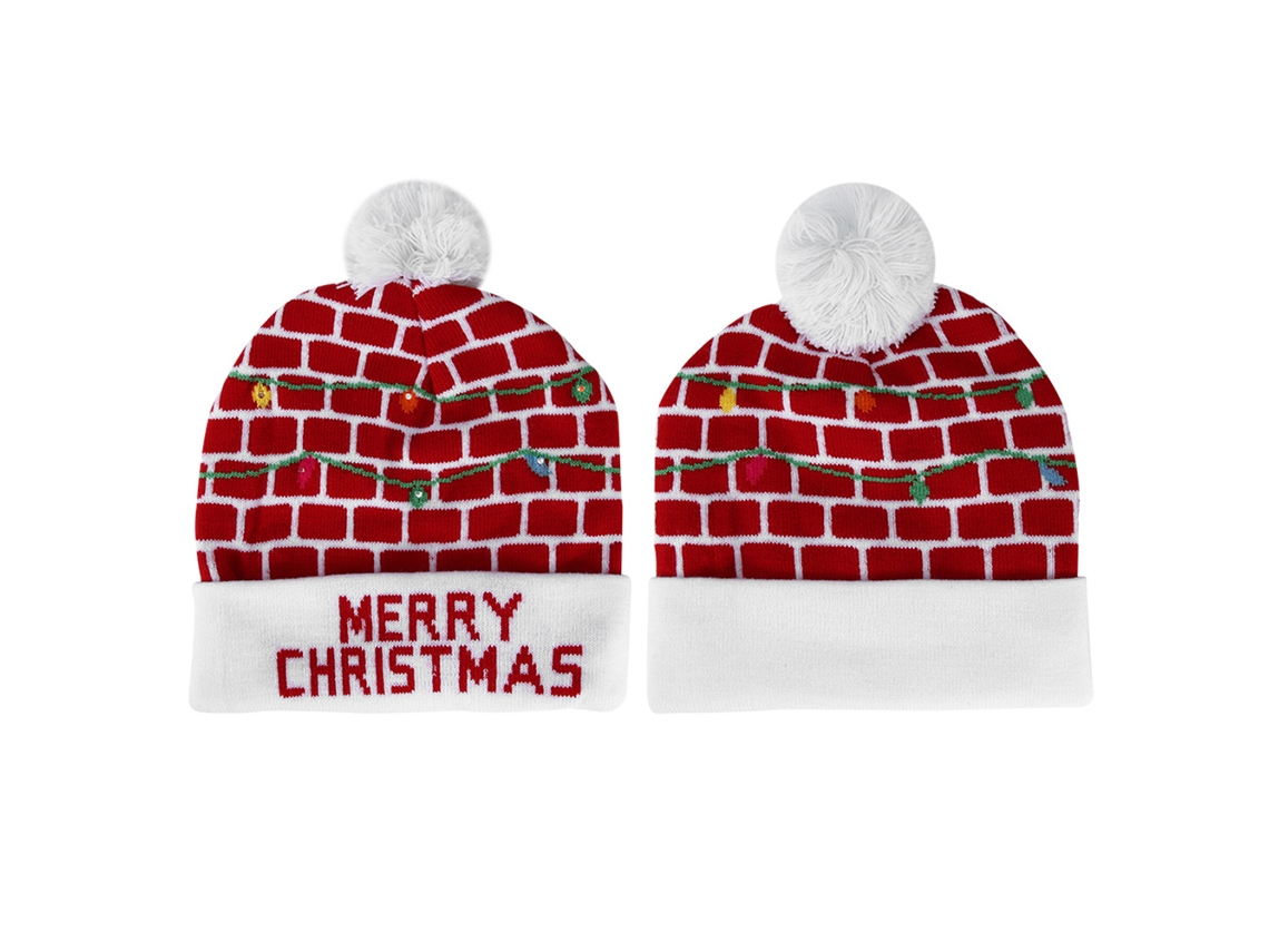Chapéu de Natal de Tricô Macio, Quente, Iluminado para Crianças e Adultos, Festivais, Tipo 5