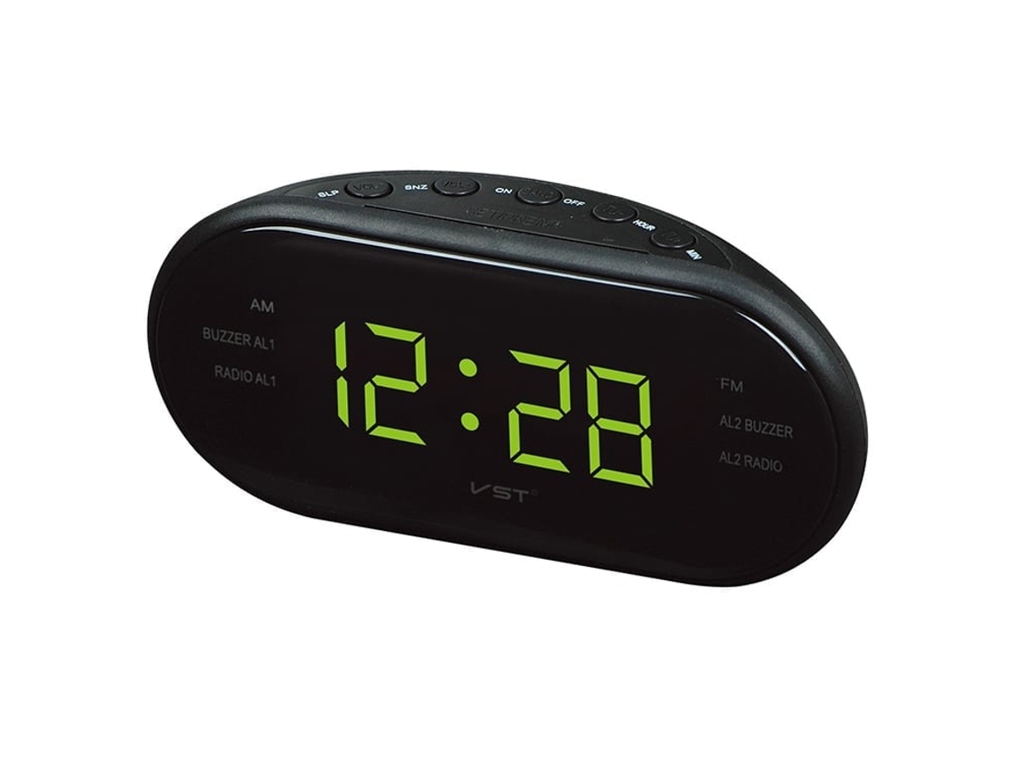 Rádio relógio Digital Led Oval BRILVIBERA (amarelo)