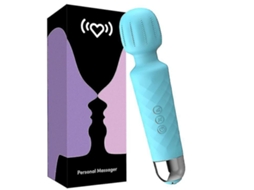 Massageador Elétrico Portátil Bestvite Com 20 Padrões De Vibração E 8 Velocidades De Vibração - Usb Recarregável (azul)
