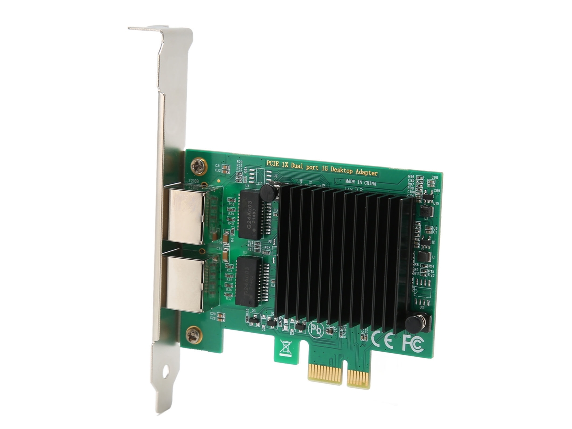 Placa De Rede Gigabit Ethernet 1000m Com Duas Portas Rj45, Adaptador De Rede Pci Express 10/100/1000mbps Para Windows Aquaforge