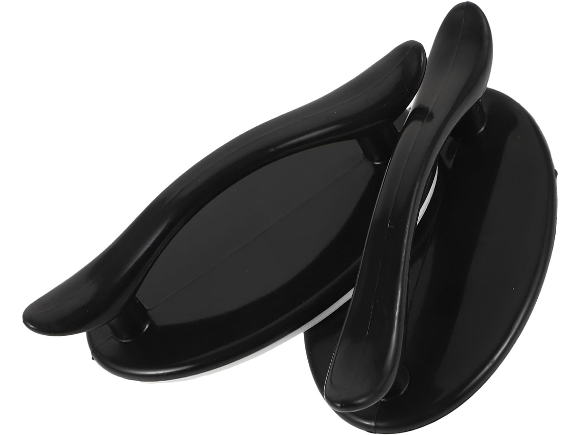 Conjunto De 2 Puxadores Autoadesivos Plástico Preto Para Gavetas