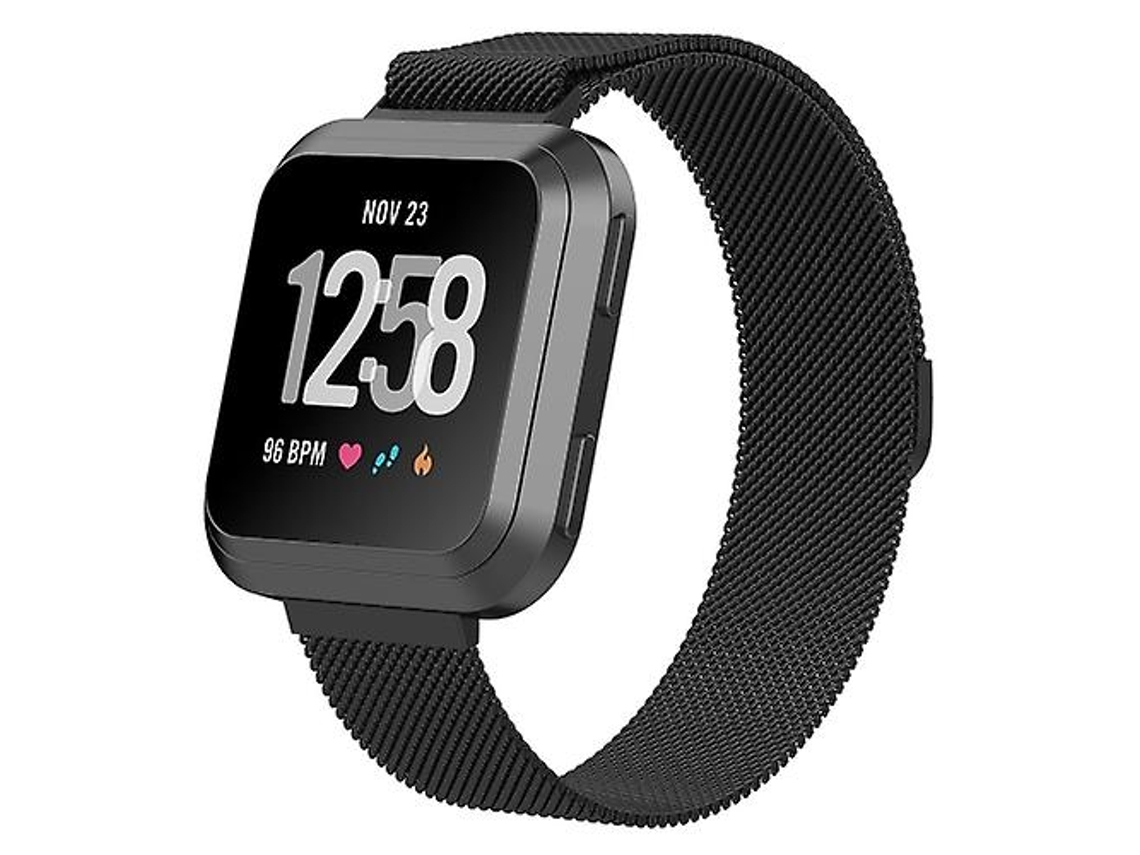 Bracelete de Smartwatch para Fitbit Versa 2 Fitbit Versa Fitbit Versa Lite Pulseira de Relógio Milanesa Tamanho Grande: 2 3 X 25 8 Cm Preto VENISYMLIS