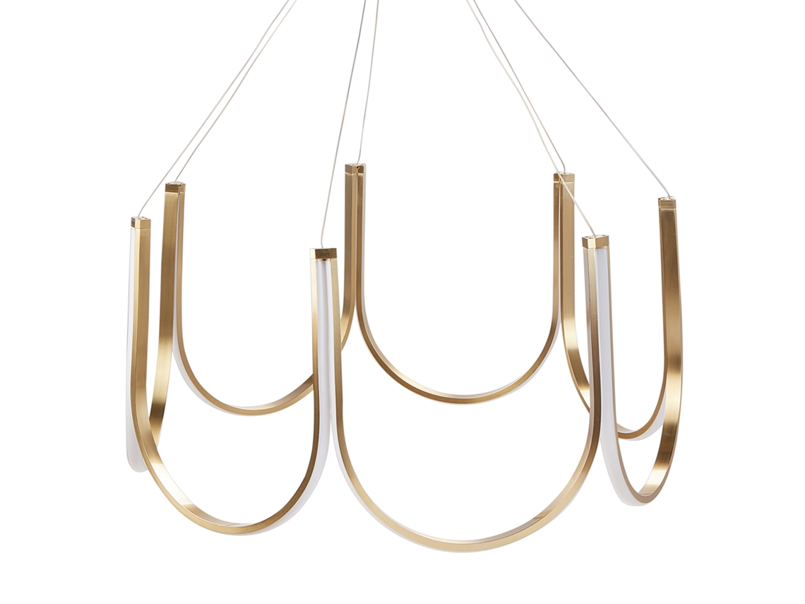 Lustre LED em metal dourado PERQUENO