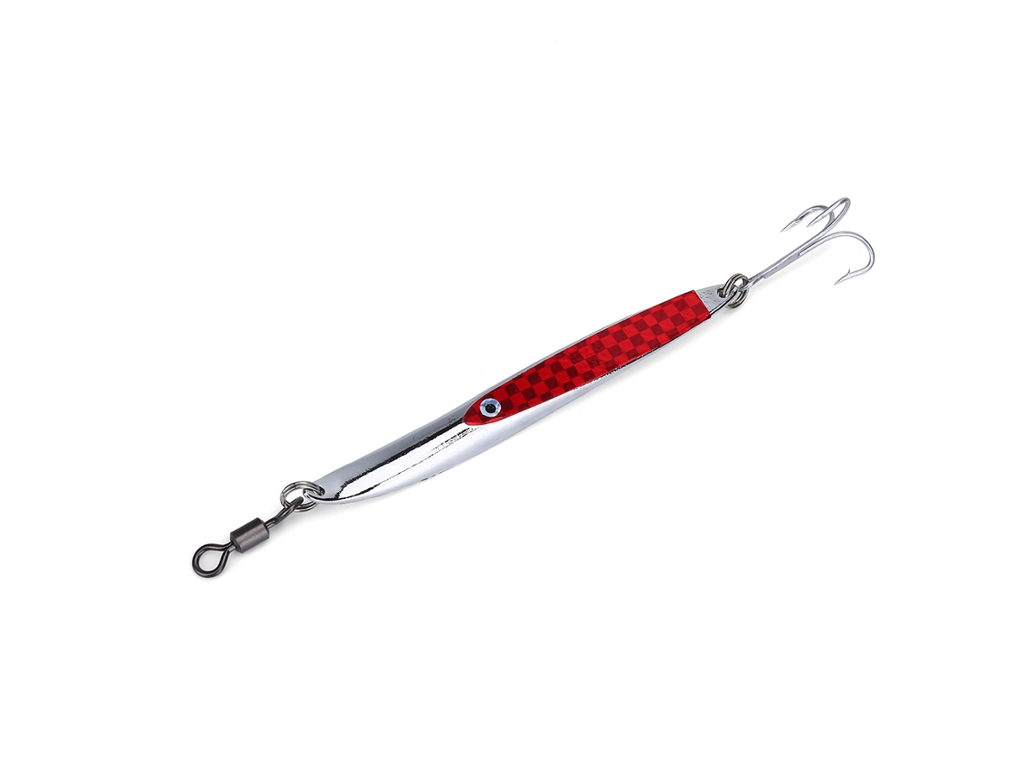 Isca Artificial de Metal Spoon para Peixe Bass 56g Vermelha