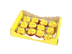 12 Mini Frangos de Páscoa Amarelos, Decorativos, Pelúcia, Brinquedo, Jardim, Casa, Festas, Crianças