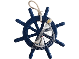 Pingente Decorativo Estilo Mediterrâneo 12 Resistente Lascas Arranhões Madeira Marinho Decoração Parede Cm GOKOCO