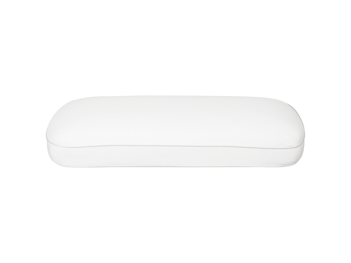 Almofada Viscoelástica Com Espuma Com Desenho Ergonómico Capa Removível E Lavável Para Dormir De Lado E De Costas 81,28x40,64x15,24 Cm Creme