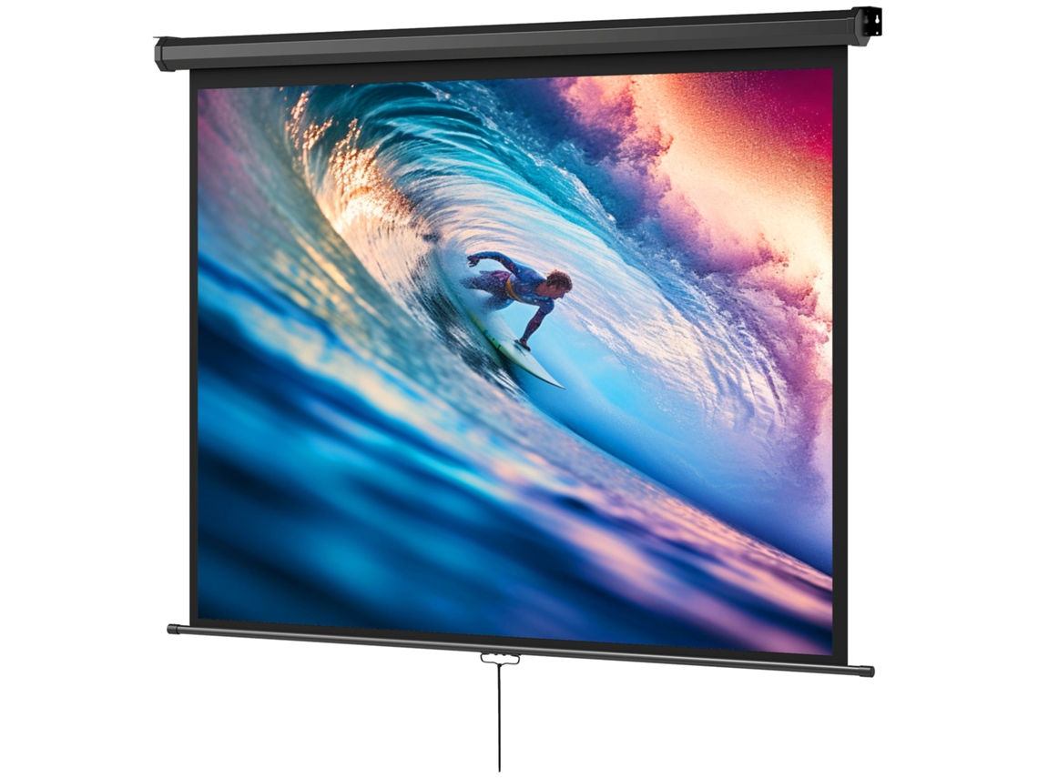Tela Projetor 84 Polegadas 4k Hd 4:3 Parede Ou Teto, 181x8x138cm, Preto