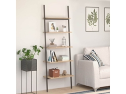 Vidaxl Unidade 5 Prateleiras 64x34x185,5 Cm Castanho-claro E Preto