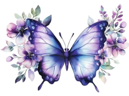 Desenhos Animados Flores Violetas Borboletas Mural Adesivos Quarto Sala Decoração de Casa