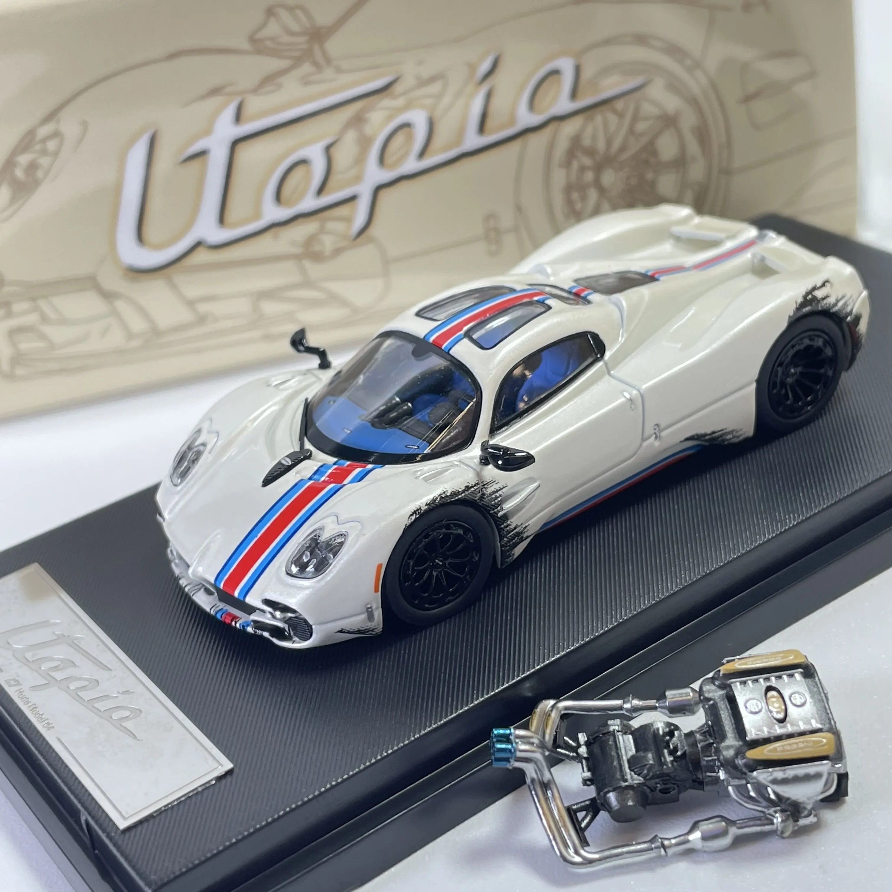 (branco) Miniatura De Carro Pagani Utopia Em Escala 1:64 E Carrinho De Brinquedo