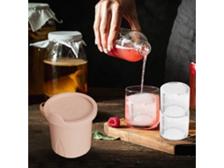 Molde De Gelo Cilíndrico Para Copos 600-1200ml - Bandeja De 3 Cavidades Reutilizável Para Canecas Tumbler