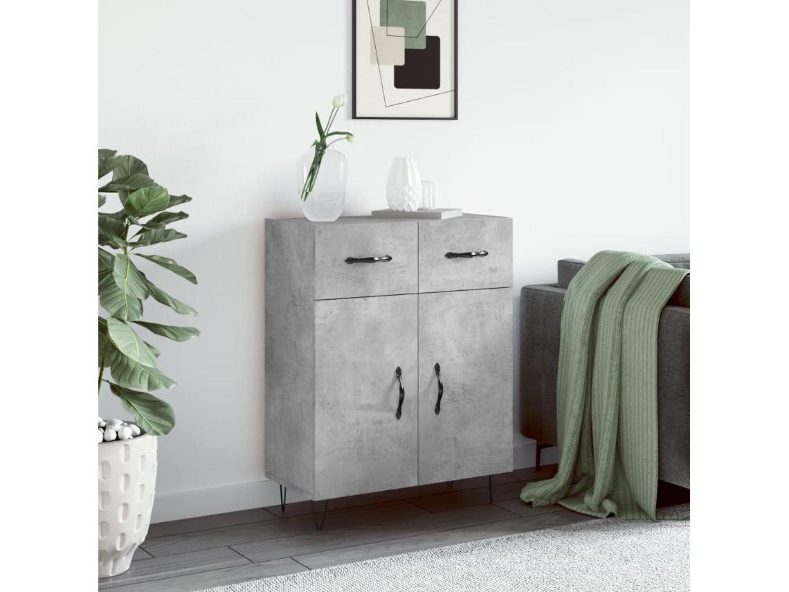 Aparador 69,5x34x90 cm Madera Procesada Cemento Gris