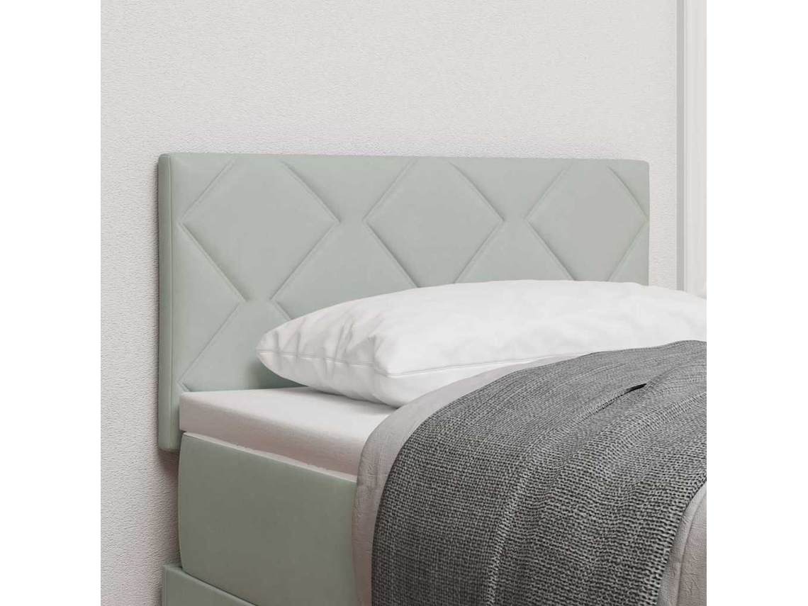 Vidaxl Cabeceira Led Cinzento-claro 80 Cm Veludo