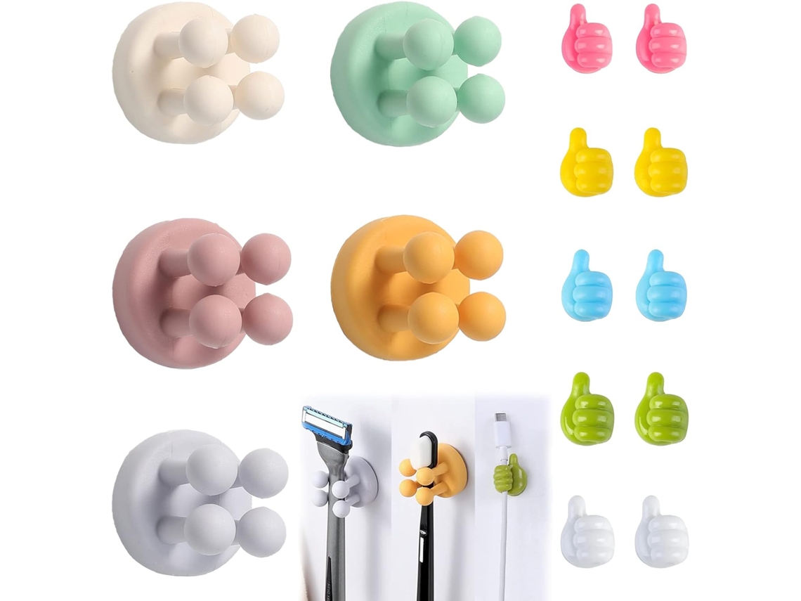 Pacote Com 5 Ganchos Adesivos De Silicone, Suporte Para Escova De Dentes De Parede Aquaforge