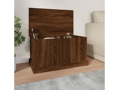 FDIT Caixa de Arrumação Carvalho Castanho 70X40X38 Cm Madeira Engenheirada Fdi7070649260304