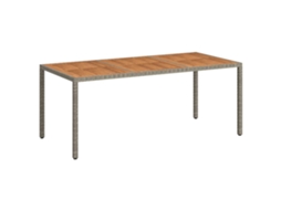 Maison Exclusive - Mesa De Jardim 190x90x75 Cm Vime Pe E Acácia Maciça Cinzento
