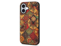 Capa Para Iphone 17 Em Couro Pu Floral, Pc E Tpu - Lingling Amarelo Outono
