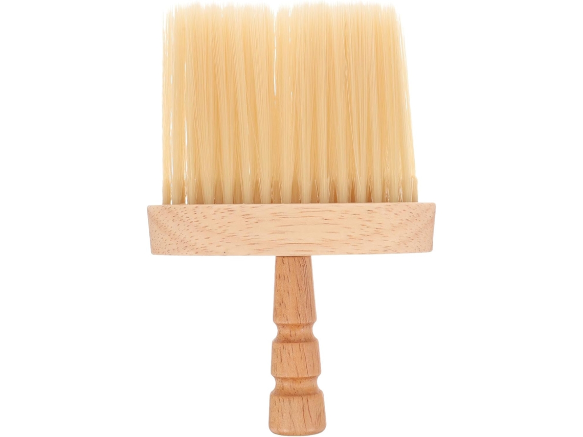 Escova De Barbeiro Com Cabo Madeira Leve E Prático Para Limpar Cortes Cabelo, Ideal Para O Dia Dos Pais E Uso