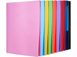 Conjunto Alasum Com 9 Pastas Plásticas Resistentes Bolsos Documentos E Cartões, Organizador Ideal Escritório E