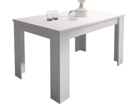 Mesa de Refeição HOMESOUTH Branco (Melamina - 138 x 76 x 88  cm)