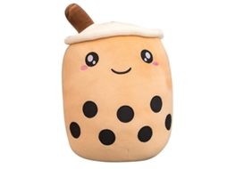 Boneca de Pelúcia Cha De Bolhas com Rosto Sorridente 24/35/50/70cm para Decoração e Presente 24 cm Marrom