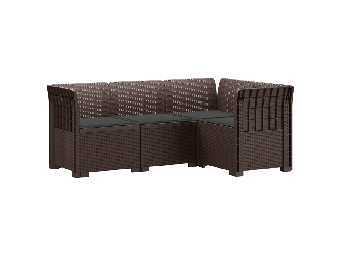 Maison Exclusive - Sofá De Jardim Para 4 Pessoas Com Almofadas Visual Rattan Pp