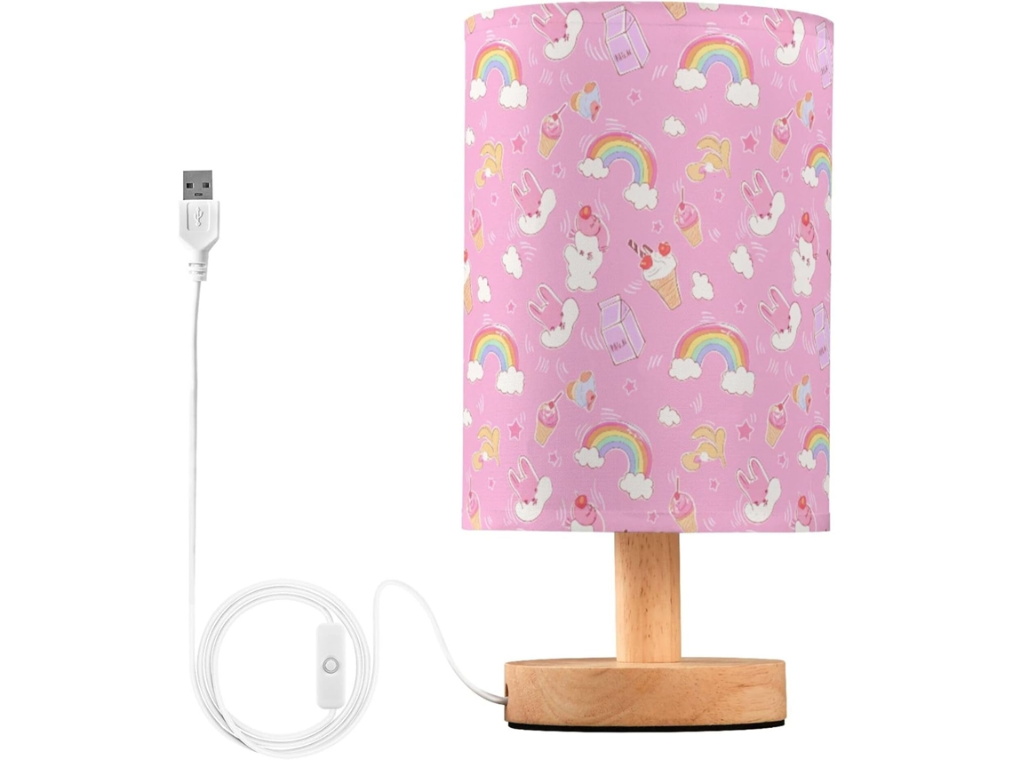 Abajur De Cabeceira Com Porta Usb, Sem Necessidade De Lâmpada, Luz Led Quente Para Quarto, Sala De Estar, Escritório