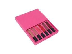 6pcs Gloss Labial Matte Textura Fácil De Colorir Seguro Sem Danos Para Maquiagem Uso Diário Set A