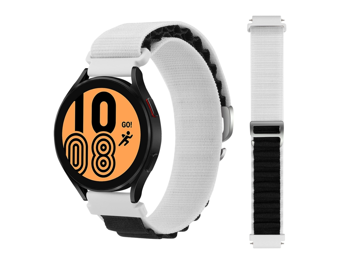 Bracelete Loop Alpine para Garmin Forerunner 255 Branco e Preto