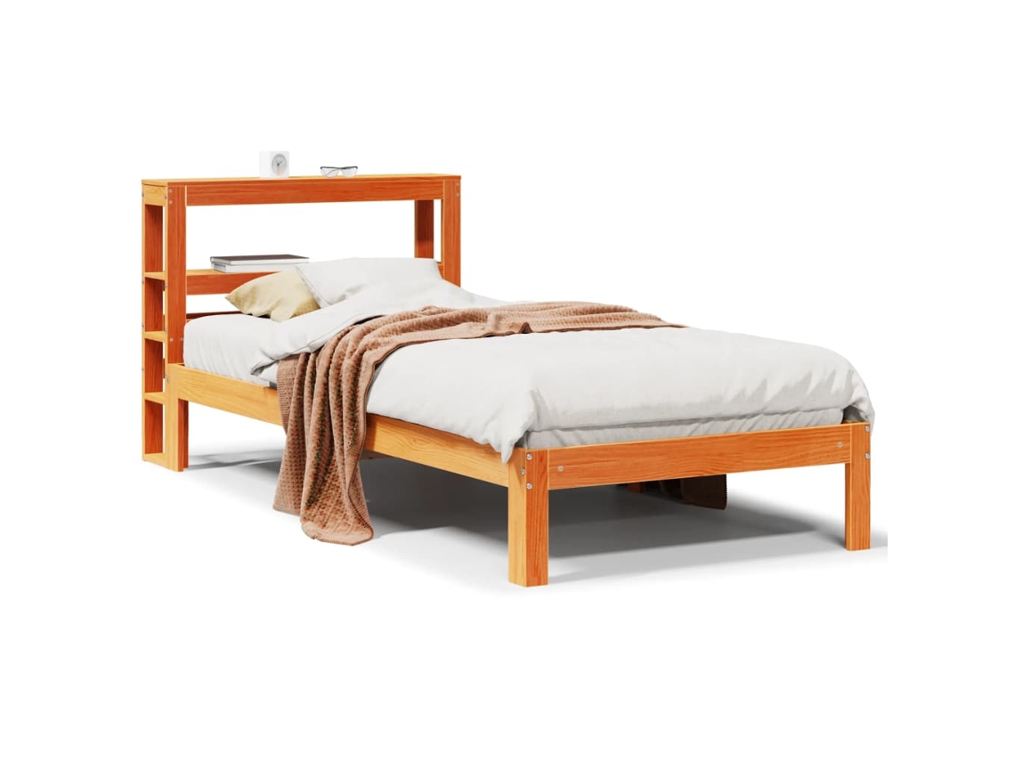 Bed Frame, Bed Frames Vidaxl Marrom Madeira De Pinho (100 X 200 Cm)