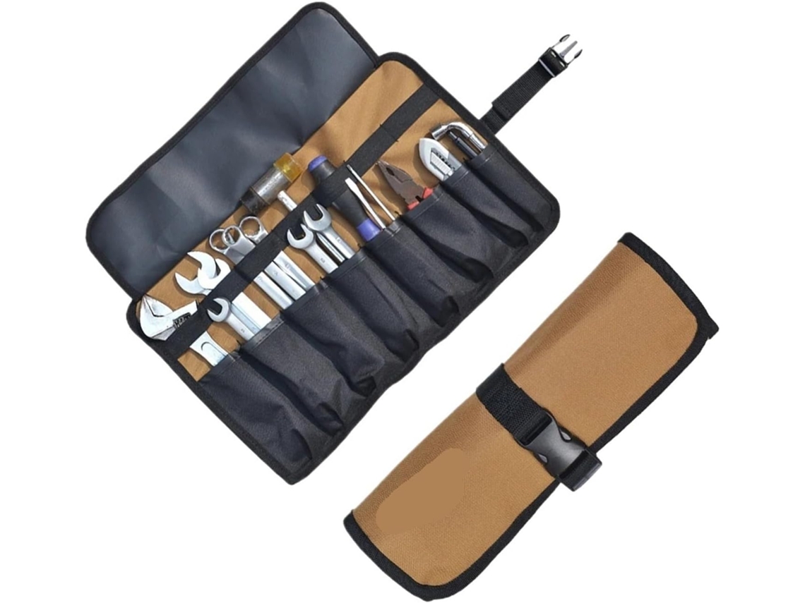 Bolsa para ferramentas Oxford, kit de armazenamento portátil com carretel duplo.