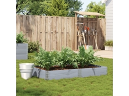 Vidaxl Vaso/floreira De Jardim 150x100cm Madeira Pinho Maciça Cinzento